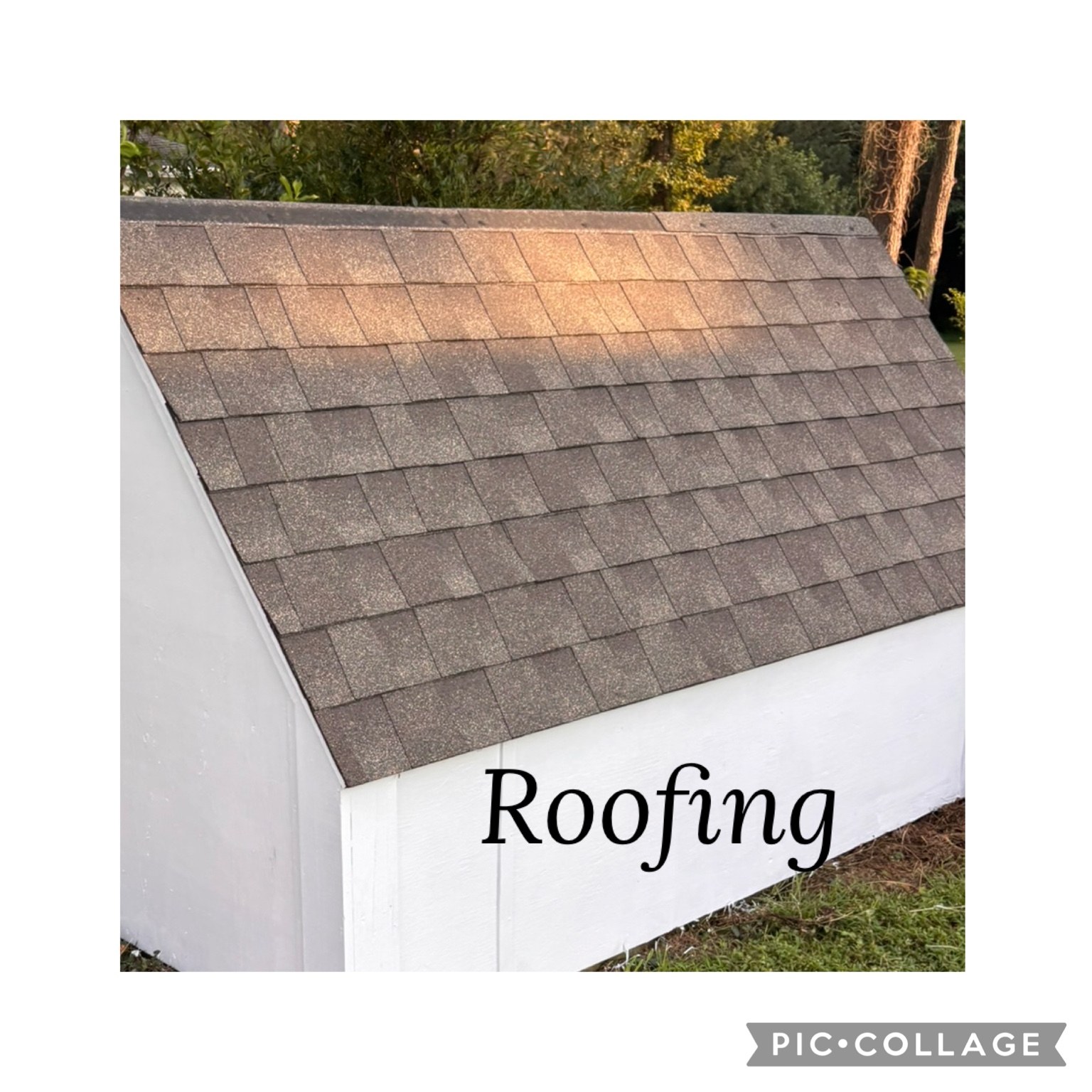 Roofing project on an outbuilding